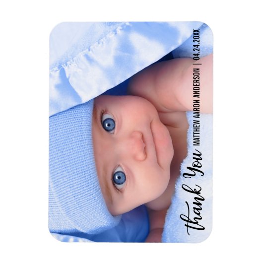 Dank u Nieuwe Baby Modern Magneet (Verticaal)