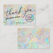 Dank u nieuwe opal textuur visitekaartje (Voorkant / Achterkant)