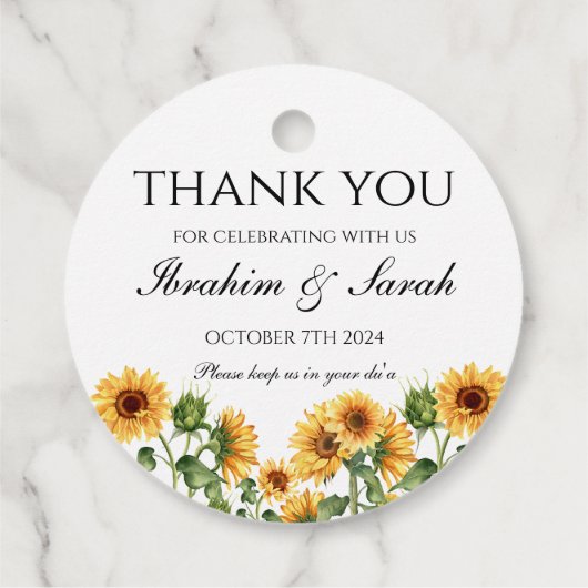 Dank u nikah moslim bruiloft gunst bloemenfeest bedankjes labels (Achterkant)