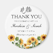 Dank u nikah moslim bruiloft gunst bloemenfeest magneet (Voorkant)