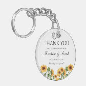 Dank u nikah moslim bruiloft gunst bloemenfeest sleutelhanger (Voorkant Links)