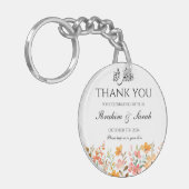 Dank u nikah moslim bruiloft gunst bloemenfeest sleutelhanger (Voorkant Links)