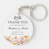 Dank u nikah moslim bruiloft gunst bloemenfeest sleutelhanger (Achterkant)