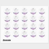 Dank U nikah moslim bruiloft paarse bloemen Ronde Sticker (Vel)