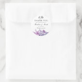 Dank U nikah moslim bruiloft paarse bloemen Ronde Sticker (Tas)