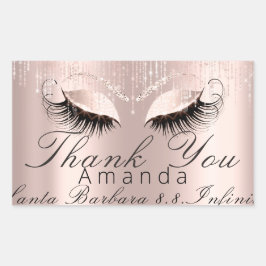Dank u - noem eenvoudig Roos Bridal Sweet 16th Rechthoekige Sticker