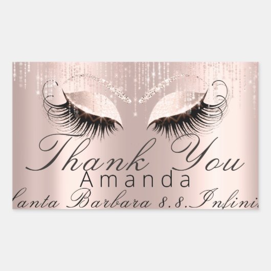 Dank u - noem eenvoudig Roos Bridal Sweet 16th Rechthoekige Sticker (Voorkant)