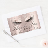 Dank u - noem eenvoudig Roos Bridal Sweet 16th Rechthoekige Sticker (Envelop)