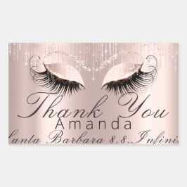 Dank u - noem eenvoudig Roos Bridal Sweet 16th Rechthoekige Sticker