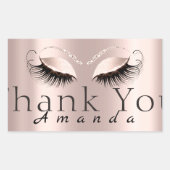 Dank u - noem eenvoudig Roos Bridal Sweet 16th Rechthoekige Sticker (Voorkant)