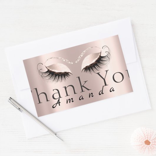 Dank u - noem eenvoudig Roos Bridal Sweet 16th Rechthoekige Sticker (Envelop)