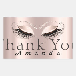 Dank u - noem eenvoudig Roos Bridal Sweet 16th Rechthoekige Sticker