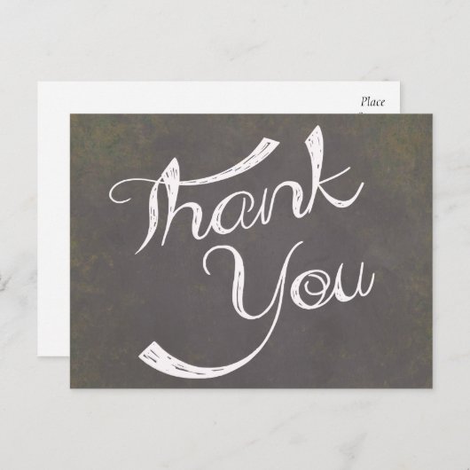  dank u noodlijdende zwarte schoolbord briefkaart (Voorkant / Achterkant)