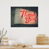 Dank u  Nostalgie van de Hipster van de Retro van  Poster (Keuken)