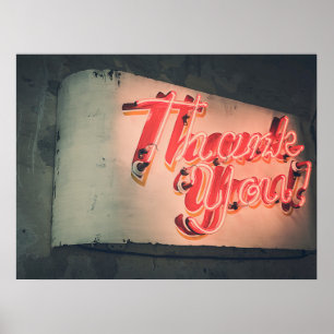 Dank u  Nostalgie van de Hipster van de Retro van  Poster