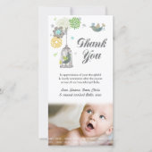 Dank u Nota Baby Meisje Fotokaart Sjabloon (Voorkant)