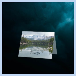 Dank u nota Kaart, Bergen, Meer, Leeg binnen Bedankkaart