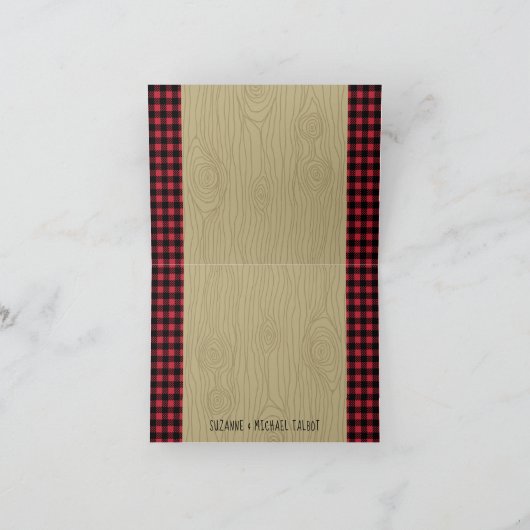 Dank u nota neemt van de Douche van de Plaid van Bedankkaart (Binnen)