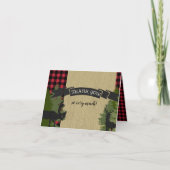 Dank u nota neemt van de Douche van de Plaid van Bedankkaart (Voorkant)