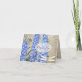 Dank u nota neemt van het Ridderspoor van de Bedankkaart (Voorkant)