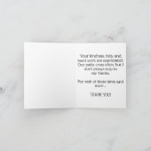 Dank u nota nemen van: Casual Kennis Bedankkaart (Binnen)