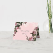 Dank u nota nemen van het Huwelijk van Kaarten, Bedankkaart (Voorkant)