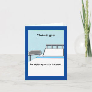 Dank u nota nemen van voor het ziekenhuisbezoek bedankkaart