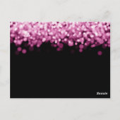 Dank u nota roze lichten briefkaart (Achterkant)