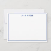 DANK U NOTA VAN de moderne minimale naam marvy blu Bedankkaart (Voorkant)