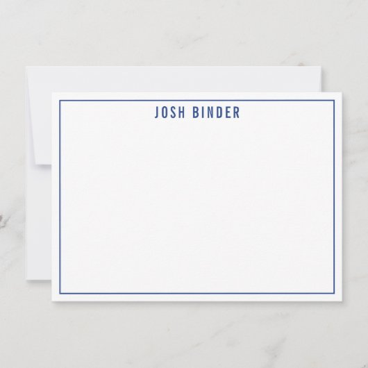 DANK U NOTA VAN de moderne minimale naam marvy blu Bedankkaart (Voorkant)