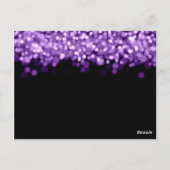 Dank u nota van Paarse lichten Briefkaart (Achterkant)