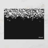 Dank u nota zilveren lichten briefkaart (Achterkant)