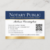 Dank u Notaris Openbare Foto Marine Donkerblauw Go Visitekaartje (Achterkant)