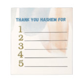 Dank u notitieblok Hashem (Voorkant)