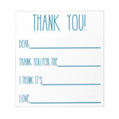 Dank u Notitieblok voor jongens (Voorkant)