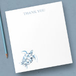 Dank u Notitieblokken Zee Turtle Stationery<br><div class="desc">Elegant en kust,  dit gepersonaliseerde briefpapier is voorzien van de woorden "Thank You" met een waterverf zeeen schildpad in de tinten van blauw. Perfect voor bruiloften of je zomernotities. Om meer design zoals deze te zien,  surf naar www.zazzle.com/dotellabelle Waterverf kunst en design van Victoria Grigaliunas</div>