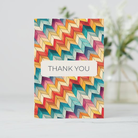 Dank u notitiekaart 4 Bar grootte kaart (Staand voorkant)