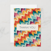 Dank u notitiekaart 4 Bar grootte kaart (Voorkant / Achterkant)