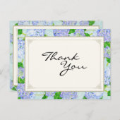Dank u Notities Blauw Hydrangea Kant Floral Formal (Voorkant / Achterkant)