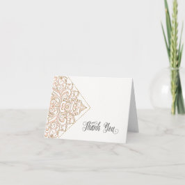 Dank u notities verfijnde romantische bruiloft