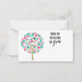 Dank u Nursery Teacher cadeau verlaten bloemist Notitiekaartje (Voorkant)
