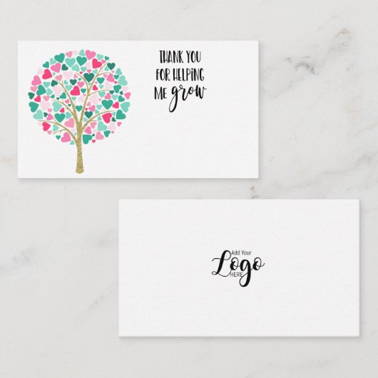 Dank u Nursery Teacher cadeau verlaten bloemist Notitiekaartje (Voorkant / Achterkant)