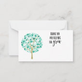 Dank u Nursery Teacher cadeau verlaten bloemist Notitiekaartje (Voorkant)