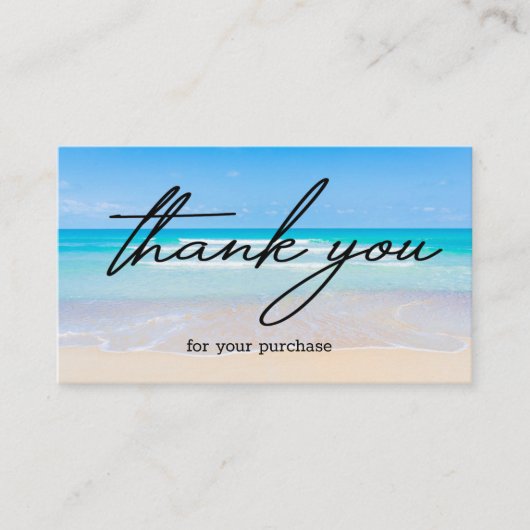 Dank u Ocean Beach Zomer Tropische Zaken Informatiekaartje (Voorkant)