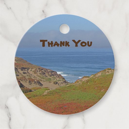 Dank u Ocean Landscape Foto Beach appreciation Bedankjes Labels (Voorkant)