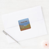 Dank u Ocean Landscape Foto Beach appreciation Vierkante Sticker (Envelop)