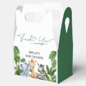 Dank u Oerwoud Safari Baby shower Bedankdoosjes (Geopend)