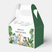 Dank u Oerwoud Safari Baby shower Bedankdoosjes (Voorkant Zijde)