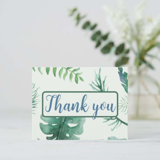 Dank u Oerwoud Safari Briefkaart (Staand voorkant)