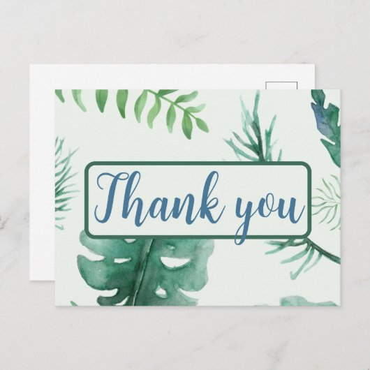 Dank u Oerwoud Safari Briefkaart (Voorkant / Achterkant)